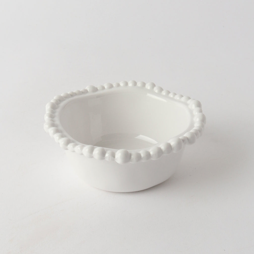 Melamine Pearl Snack Bowl - White