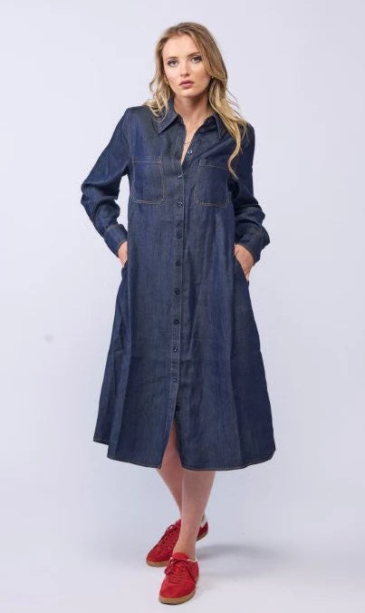 Denver Dress-Dark Denim