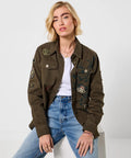 Lexie badged shirt khaki