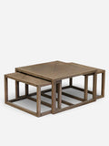 Omaha natural oak coffee table nest 3