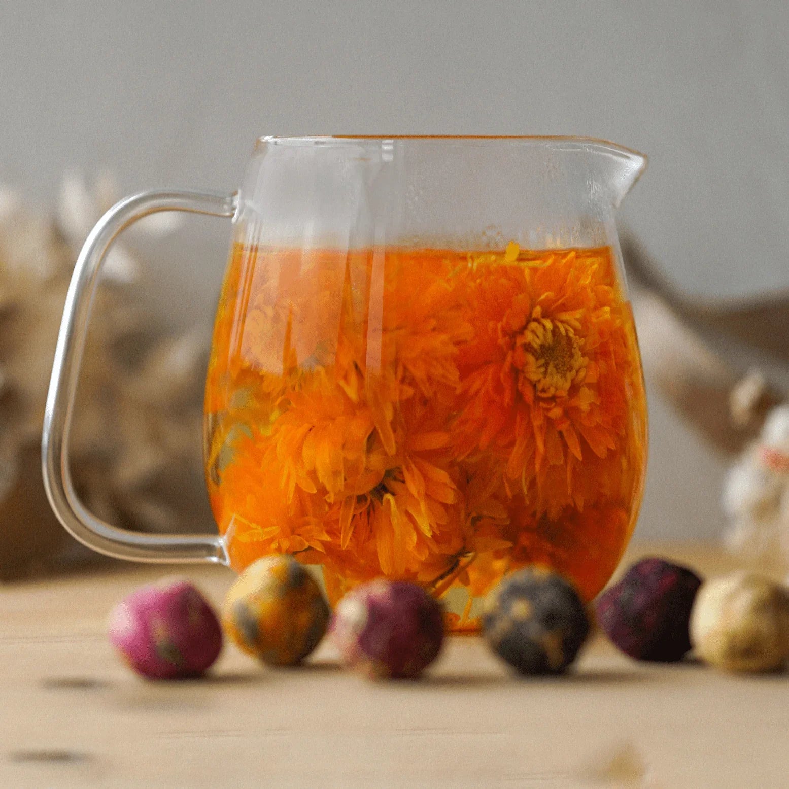 Blooming tea ball glass tube 6pk