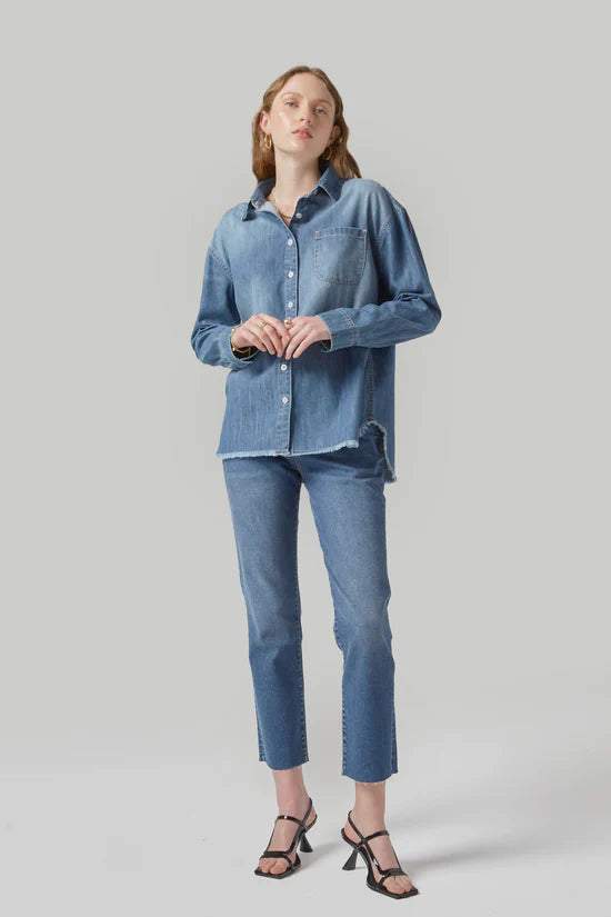 Perla Cropped Mid Rise Jeans- 10
