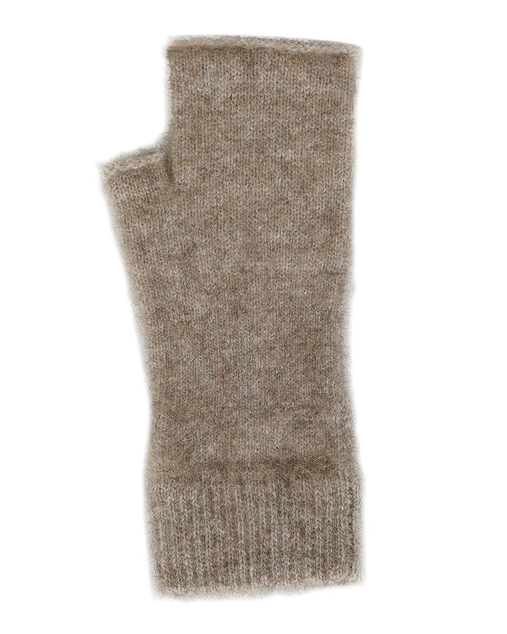 Lothlorian Possum Merino Fingerless Mitten. - Natural