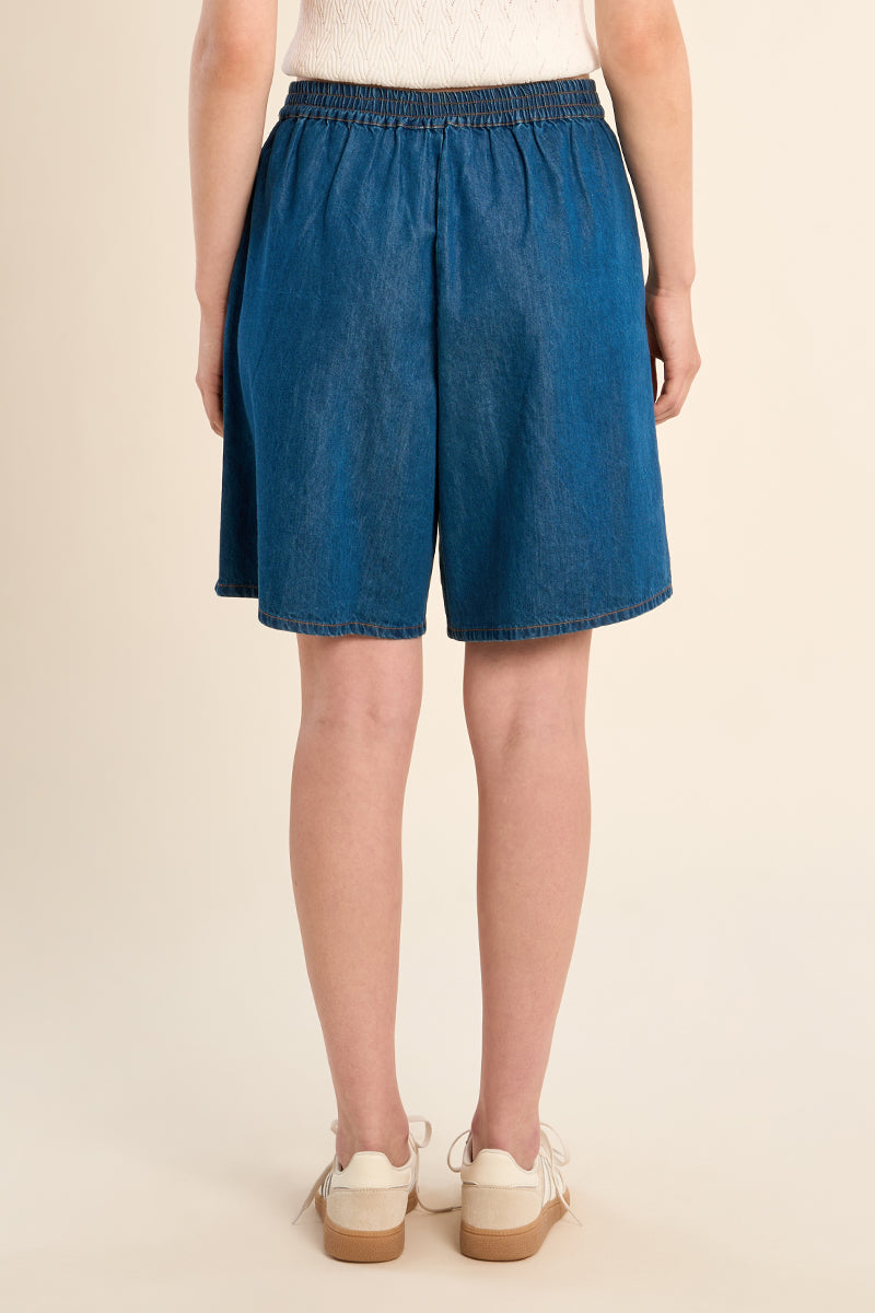 Molly Bracken Woven Shorts - Mid Blue - Small