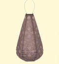 Solar Lanturn 28cm Mauve Purple