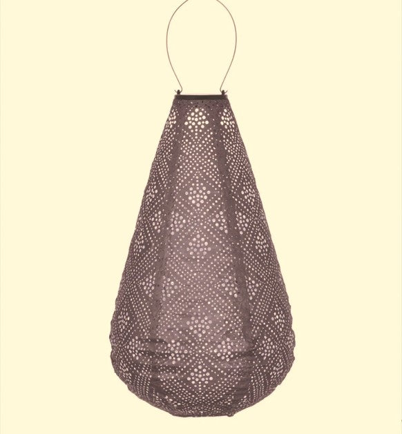 Solar Lanturn 28cm Mauve Purple