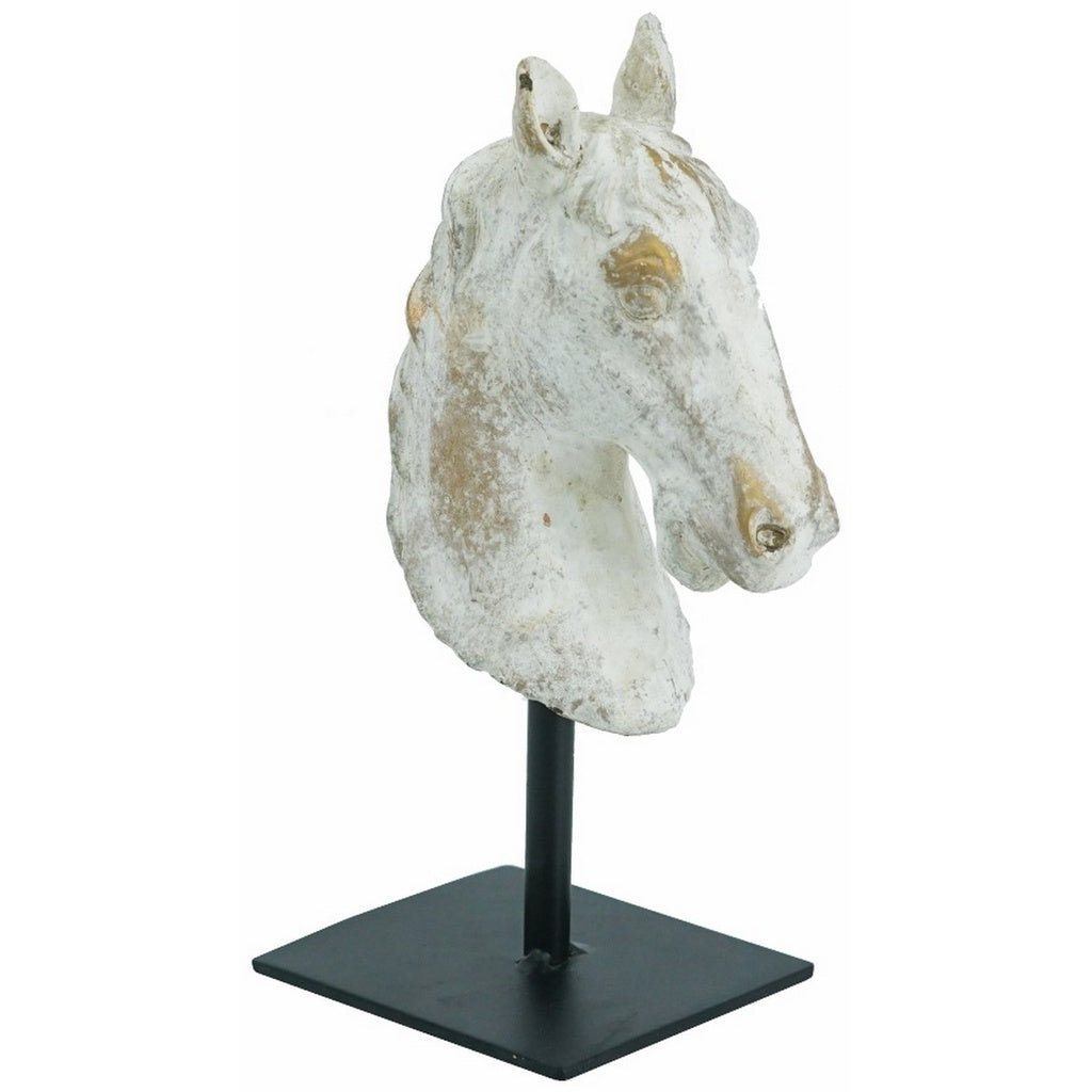 Horse head statue