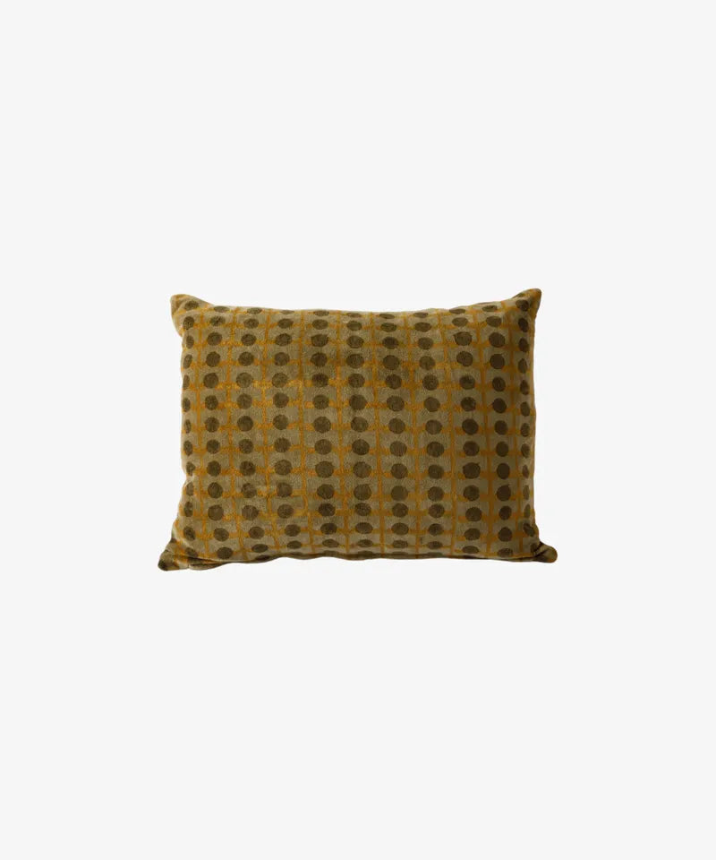 Dots handblock velvet cushion cover only