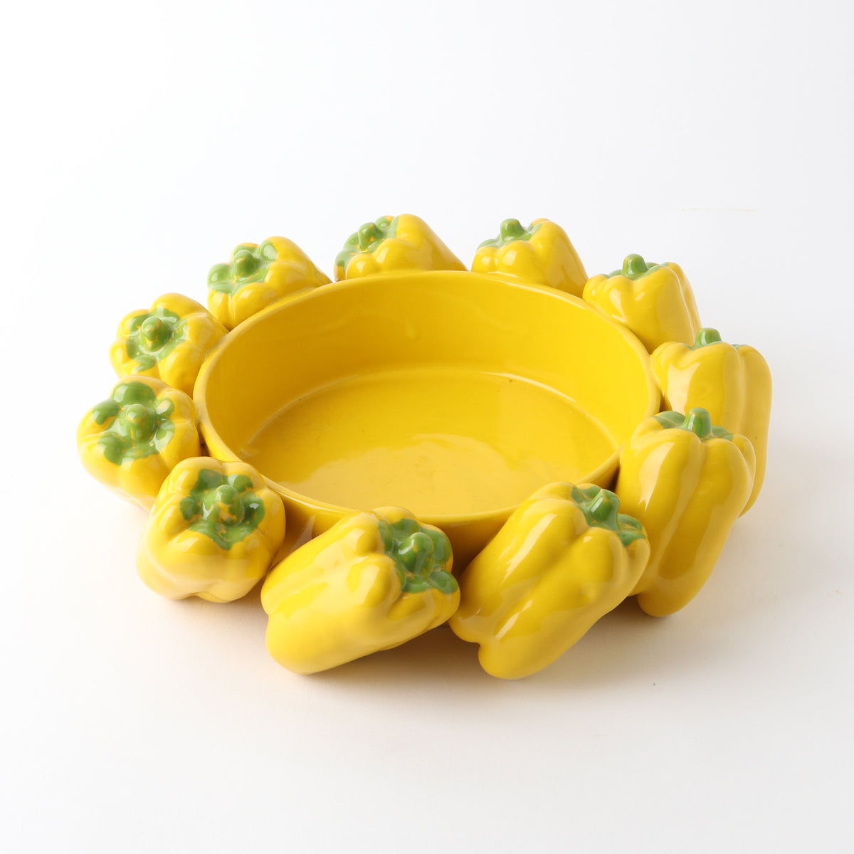 Ceramic bell pepper bowl yellow
