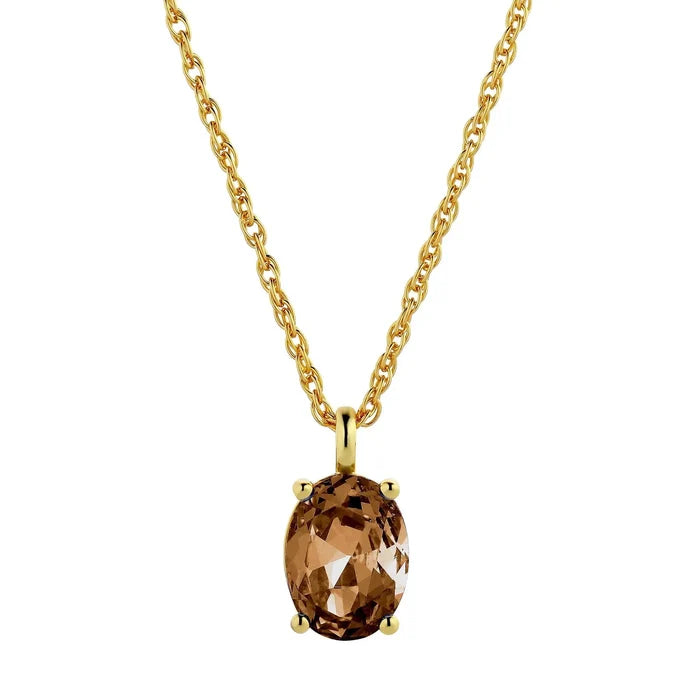 Dyrberg Kern Barga Gold necklace, Brown