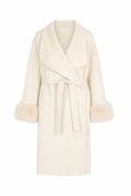 Lydia wrap coat ivory XS - S