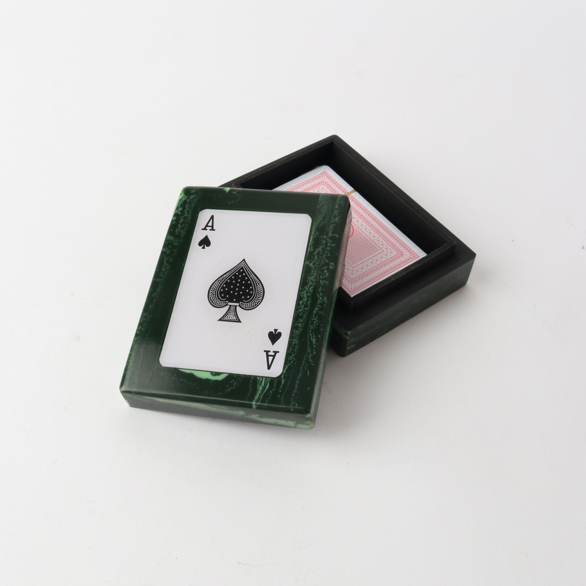 Single card box green resin