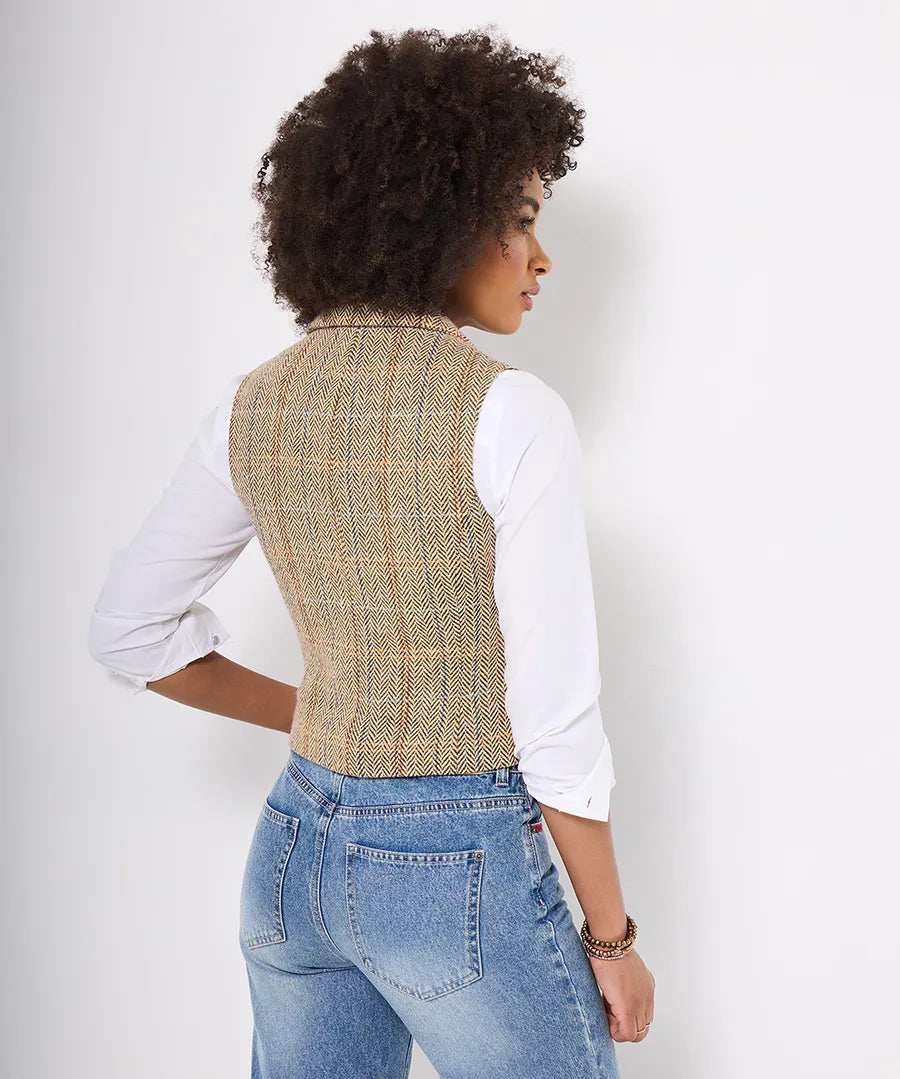 Spring days tweed waistcoat brown