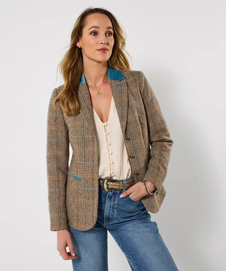 Spring days tweed jacket brown