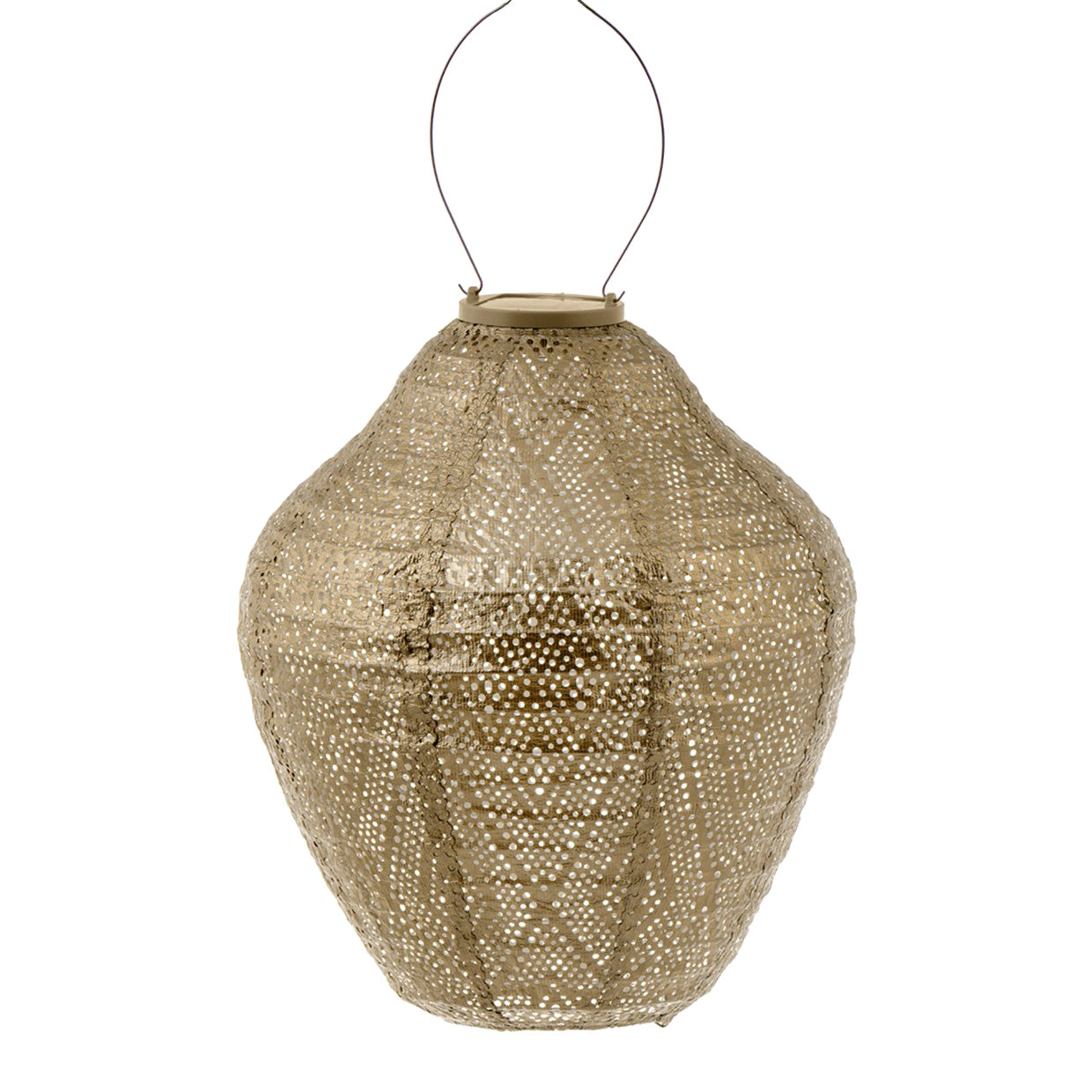 Lantern Jar 30cm Gold Ikat