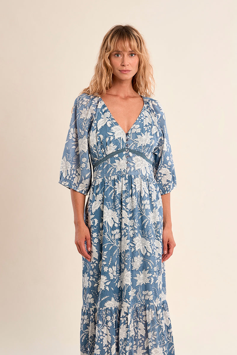 Molly Bracken Woven Dress Blue Diviya