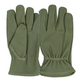 Leather Gardening Gloves Green Large