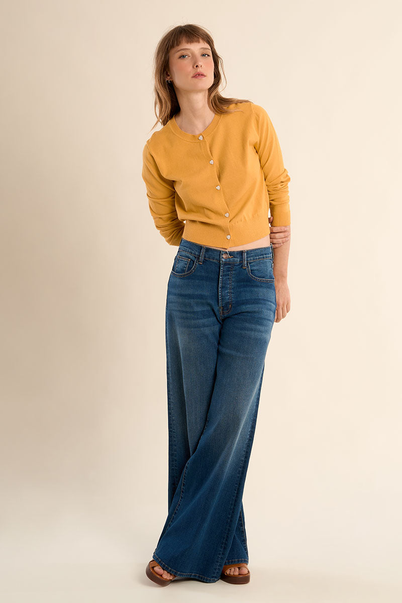 Molly Bracken Knitted cardigan - Mango yellow