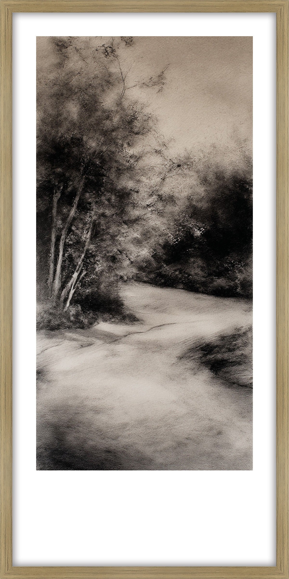 Solitude 2 canvas w oak colour frame 70x140