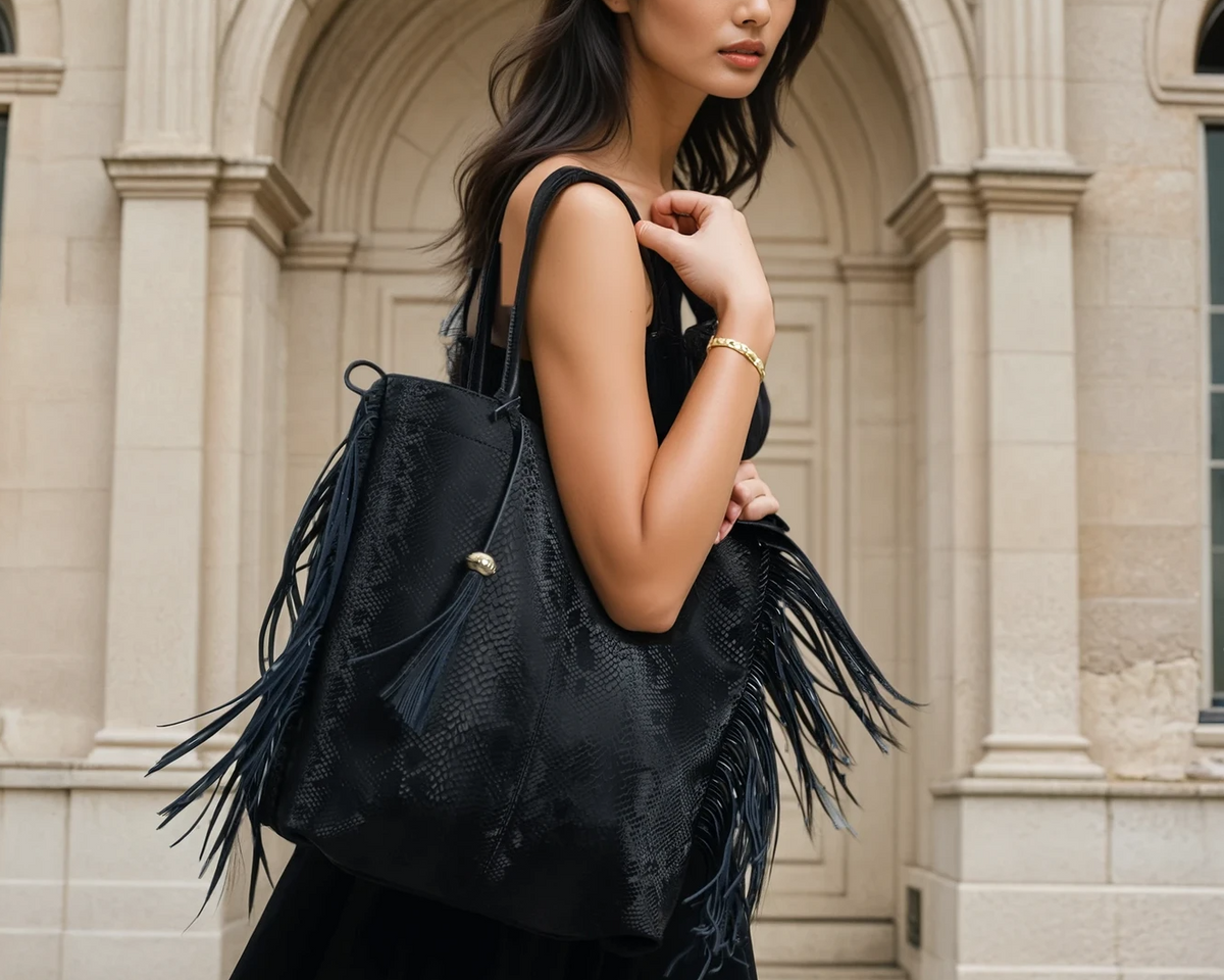 Tassel Shopper - Jet