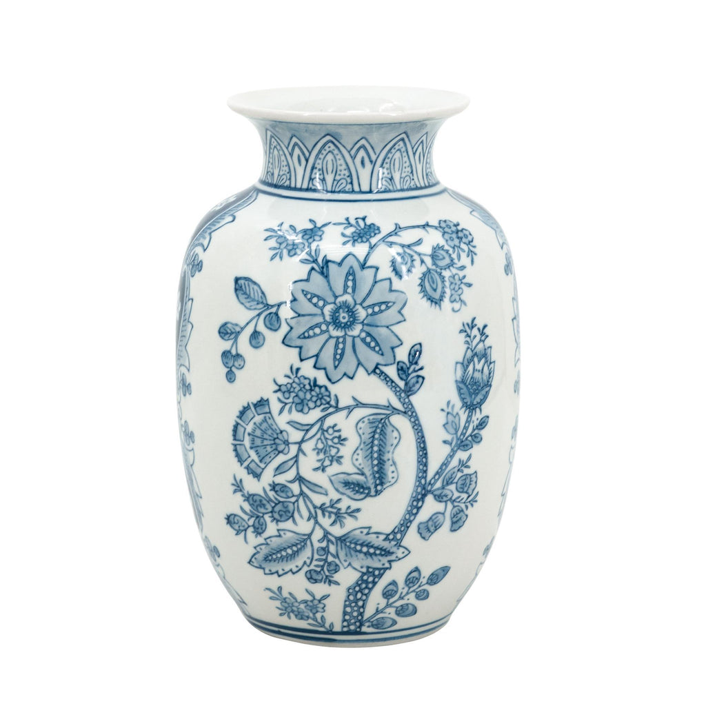 Porcelain Blue & White Tall Vase
