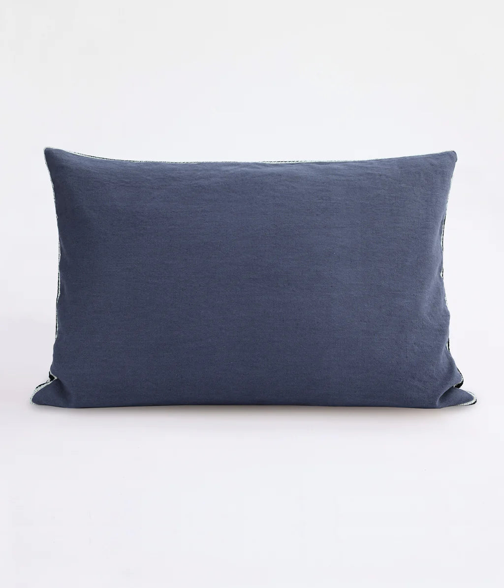 Linea cushion indigo 60x40 100% linen