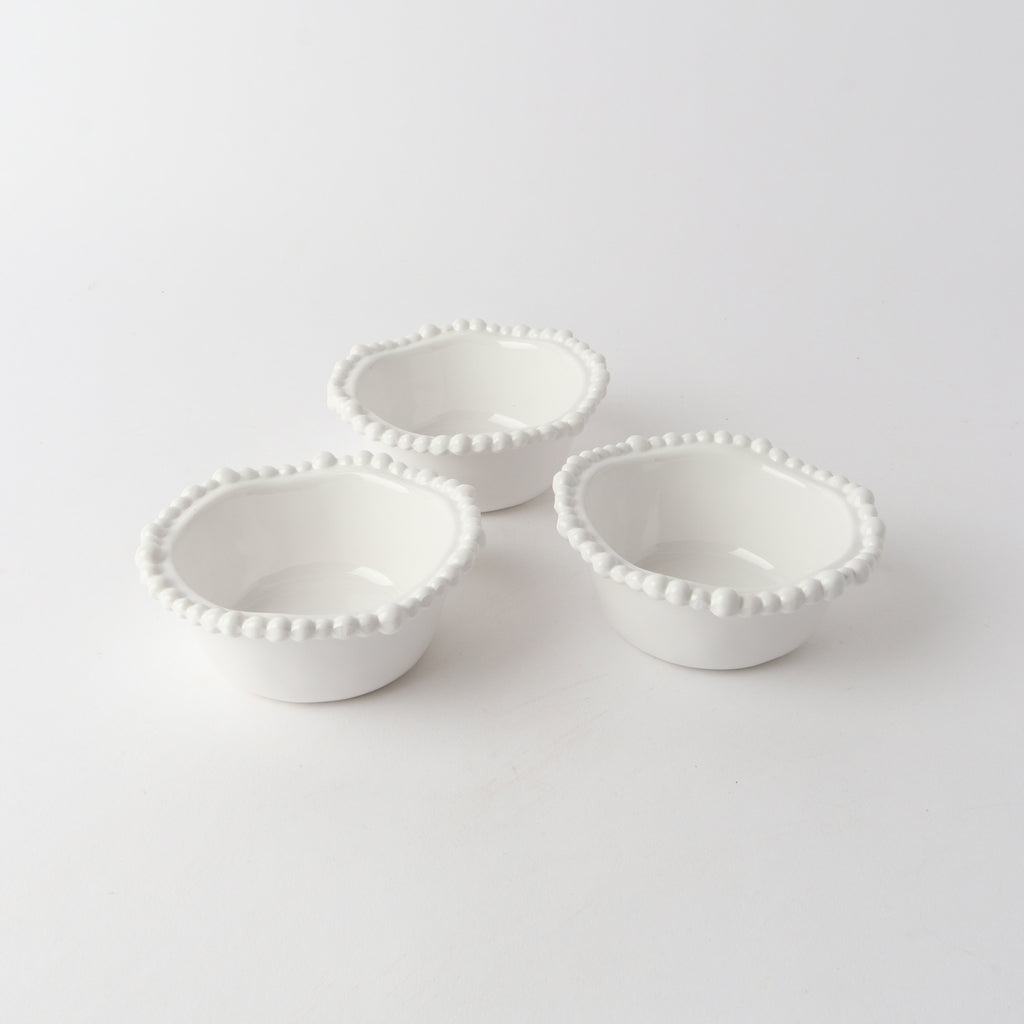 Melamine Pearl Snack Bowl - White