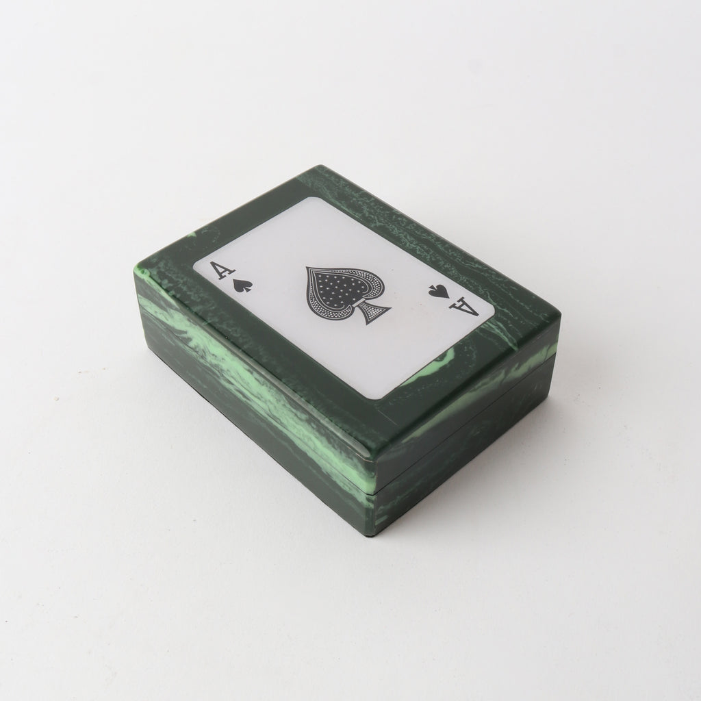 Single card box green resin