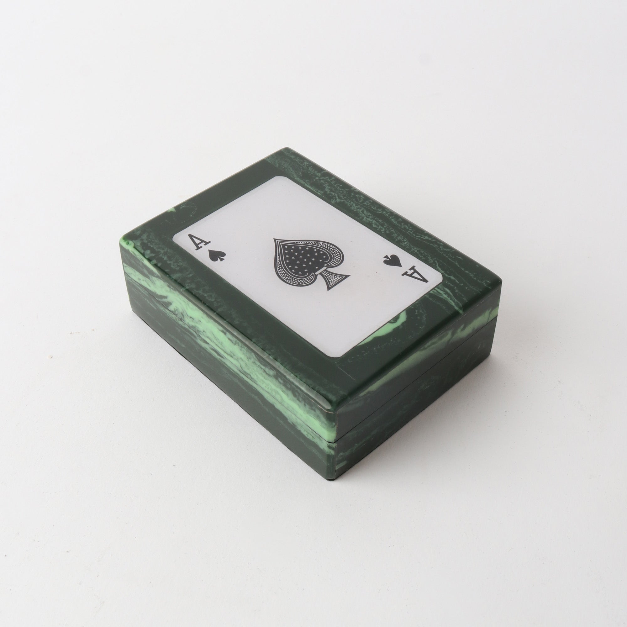Single card box green resin