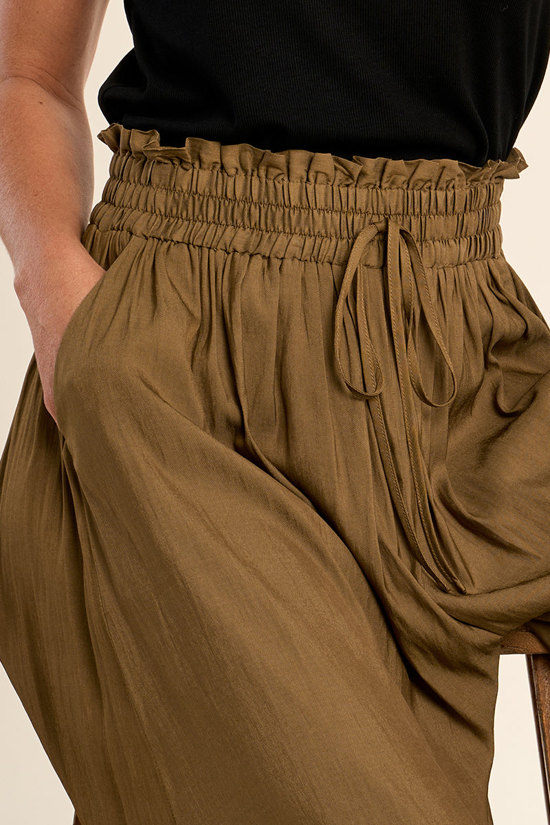 Molly Bracken Woven Pants - Khaki