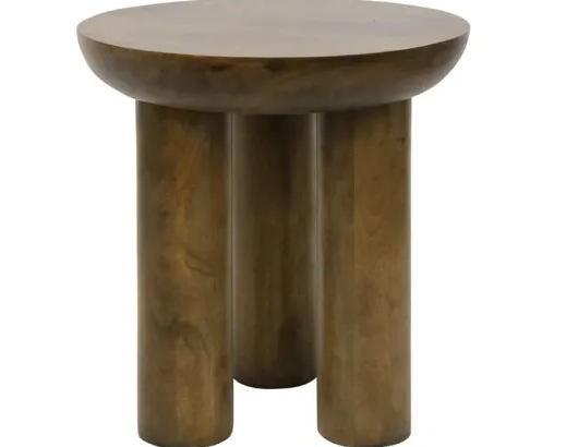 50x50cm Betty wooden side table - walnut