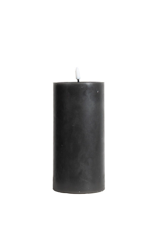 Classic led wax pillar candle smoke x large