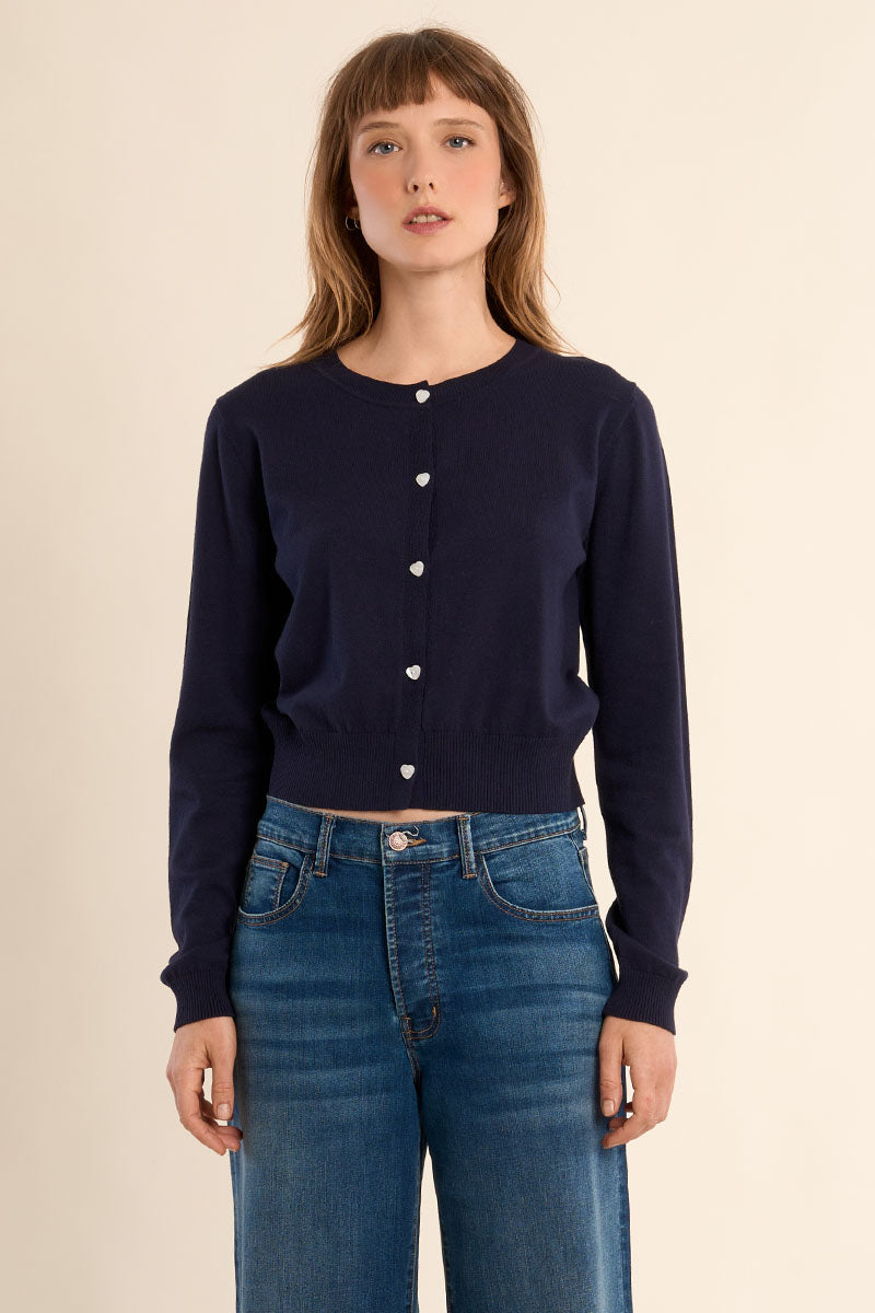 Molly Bracken Knitted cardigan - Navy Blue