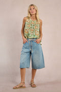 Molly Bracken Woven Top - Green Ines - Medium