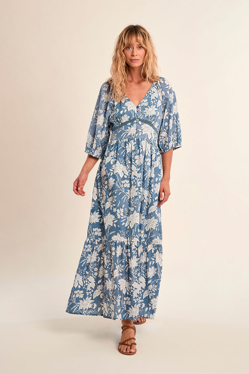 Molly Bracken Woven Dress Blue Diviya