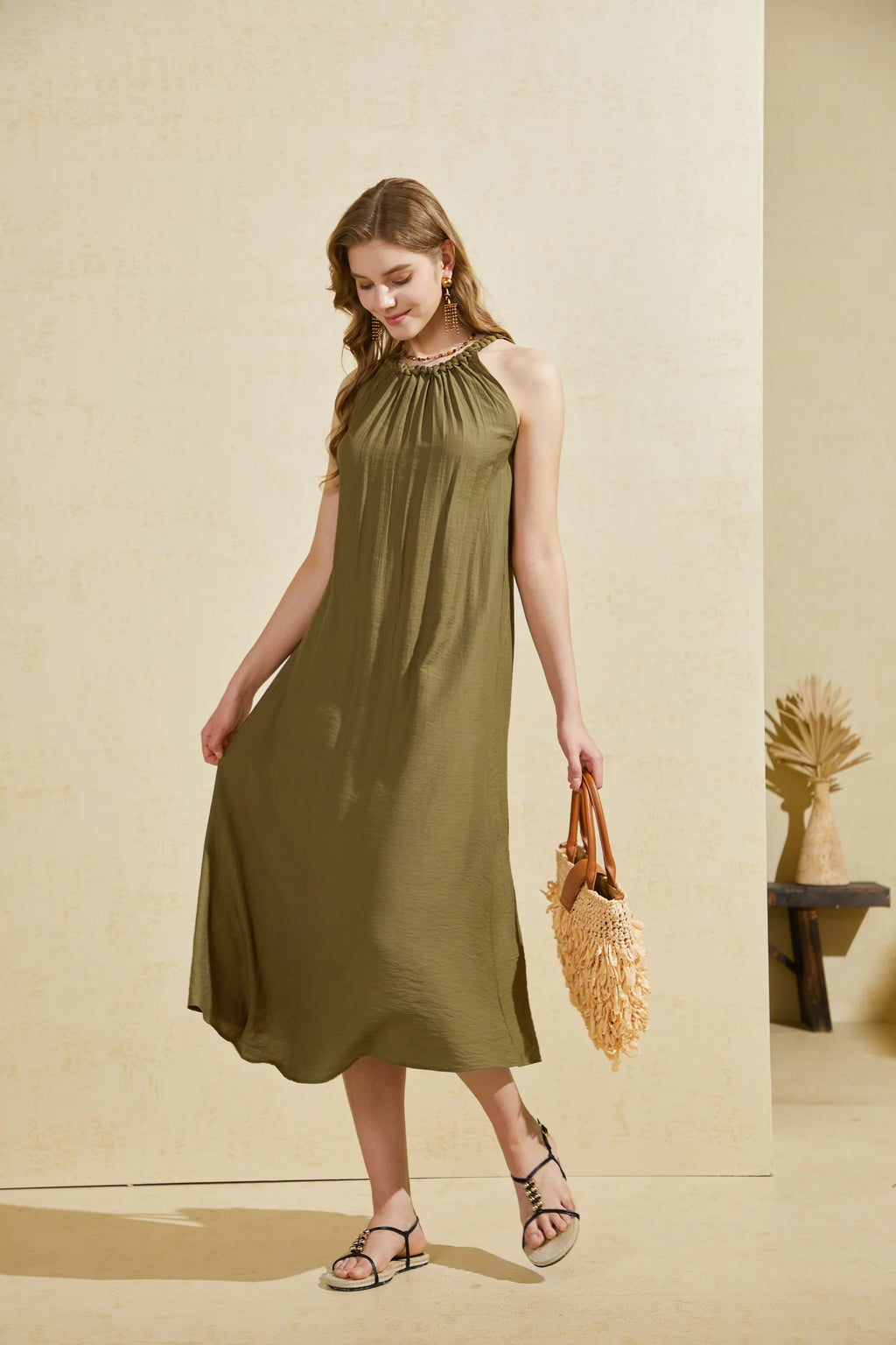 Mason Long Dress Kakhi 08