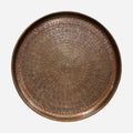 Beaten Round Tray - Antique Copper