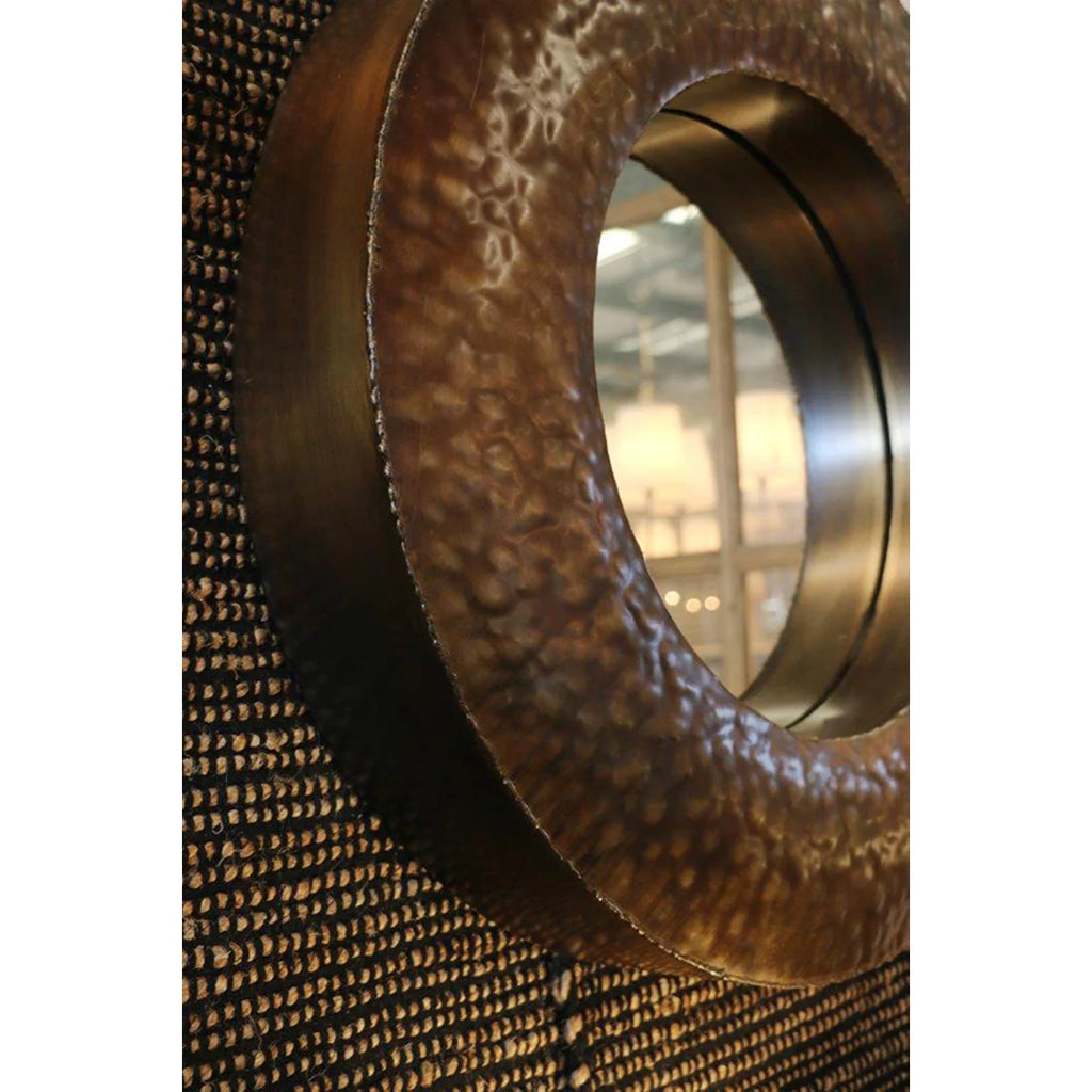 Merlba round mirror 2 tone black /copper 730 dia