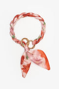 Twisted  scarf key chain peach melba