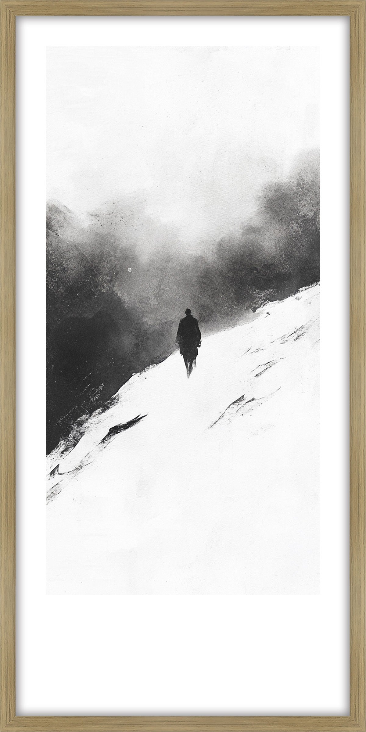 Solitude 3 Canvas w oak colour frame 70x140