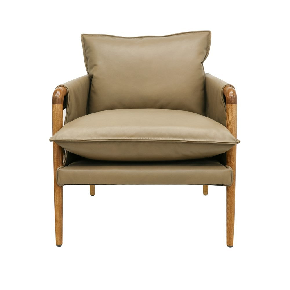Saddle leather armchair - Beige