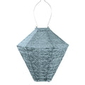 Lantern Jar 28cm Grey Blue Lace