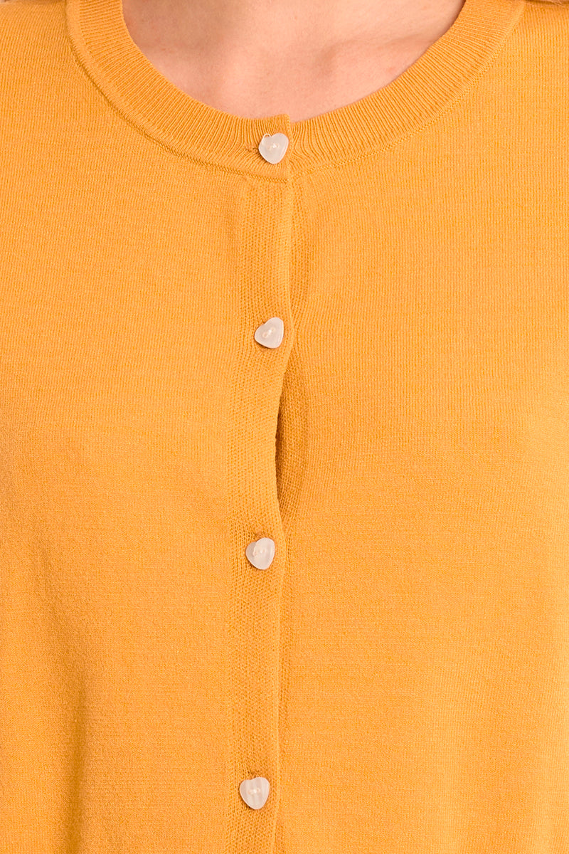 Molly Bracken Knitted cardigan - Mango yellow