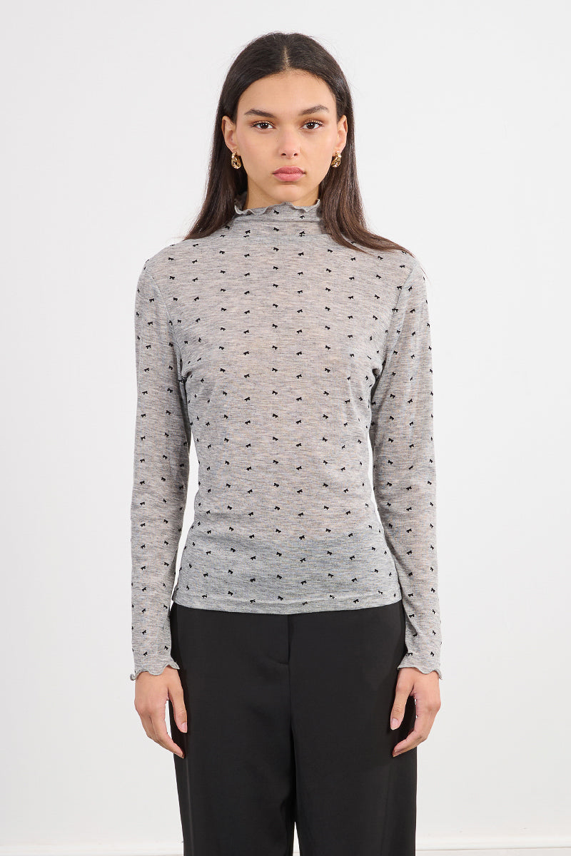 Lili Sidonio Knitted Undersweater Dark Grey