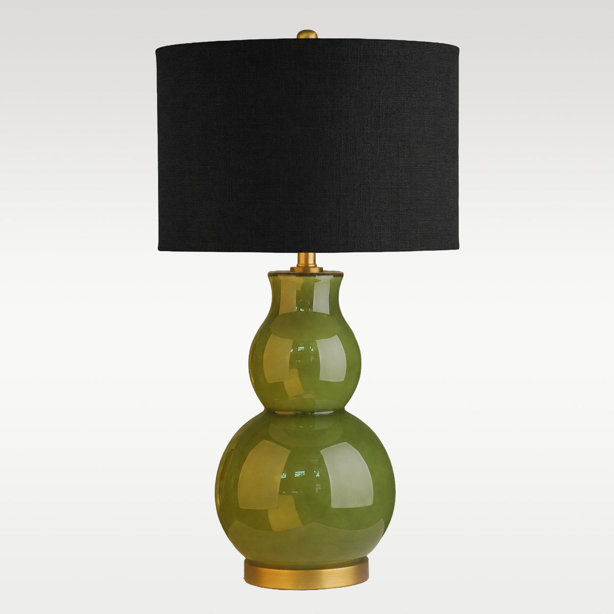 Table Lamp Green with black shade