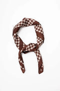 Houndstooth Scarf – Chocolate