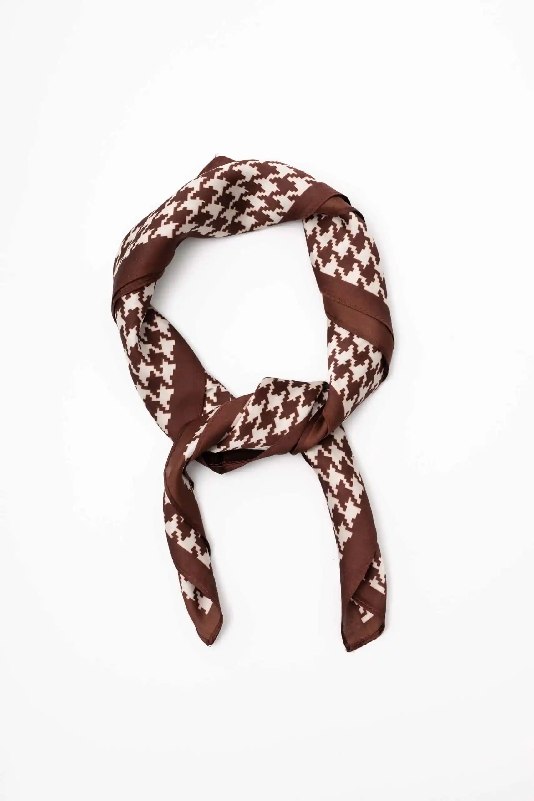 Houndstooth Scarf – Chocolate