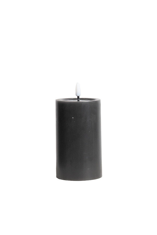 Classic led wax pillar candle smoke med