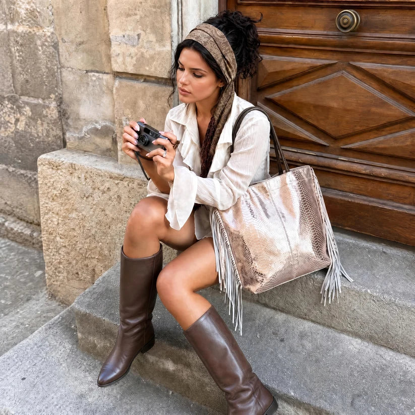 Tassel Shopper - Rose Gold