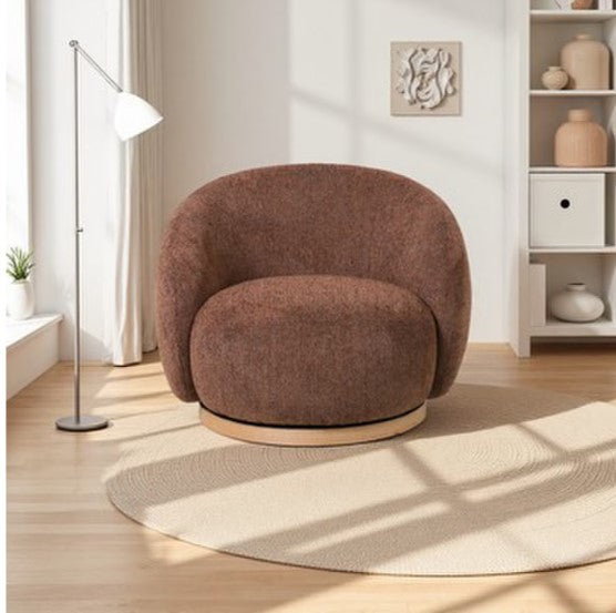 Swivel Chair wood base - Tobacco